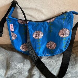 Boygenius x BAGGU Bag Medium Nylon Crescent bag Floral NEW